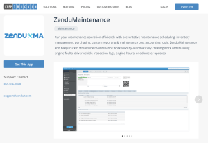 zendumaintenance, keeptruckin, marketplace, app