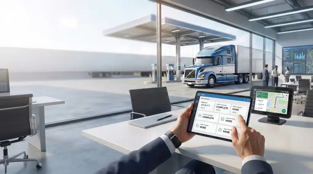 ELD Compliance Software Dashboard for Fleet Management Operations